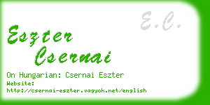 eszter csernai business card